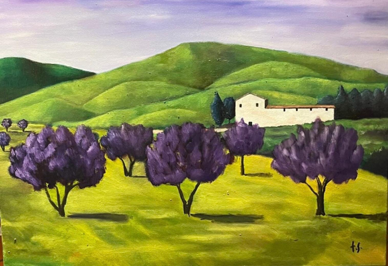 Campagna toscana, olio su tela 50×70 cm, 2024 - opera di Fabrizio Scarselli
