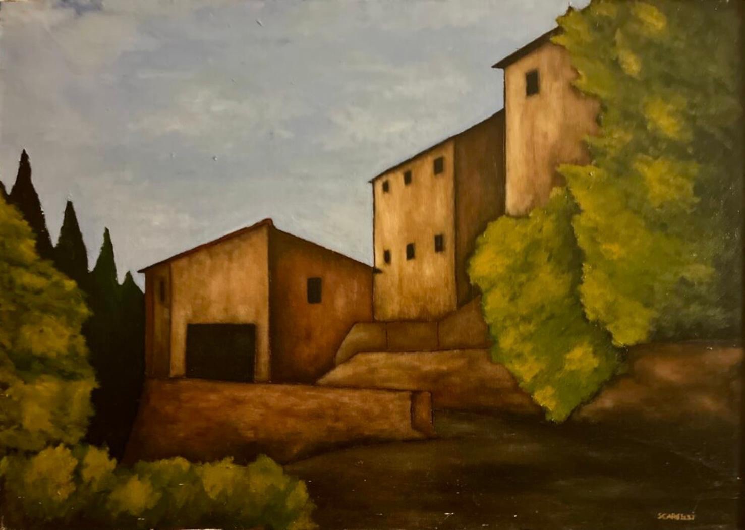 Casalone, olio su tela 50×70 cm, 2024 - opera di Fabrizio Scarselli
