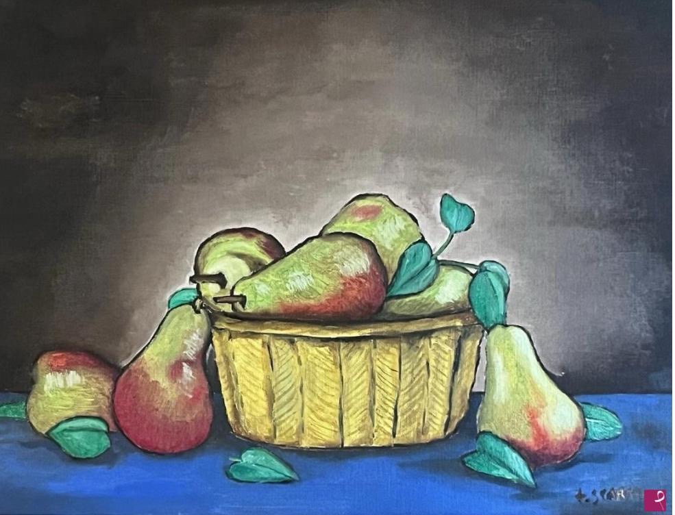 Paesaggio, olio su cartone telato 30×40 cm, 2017 - opera di Fabrizio Scarselli